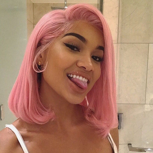 pink lace front blonde ombre wig
