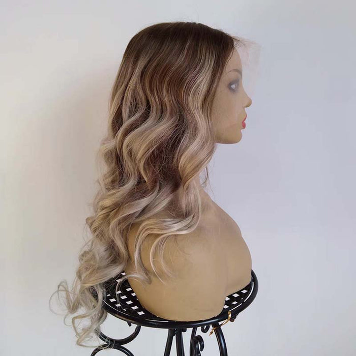 Highlight Lace Front Wig Human Hair Body Wave 