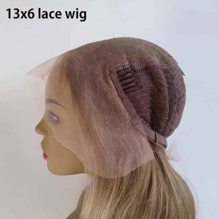 highlight wavy bob wig lace frontal 