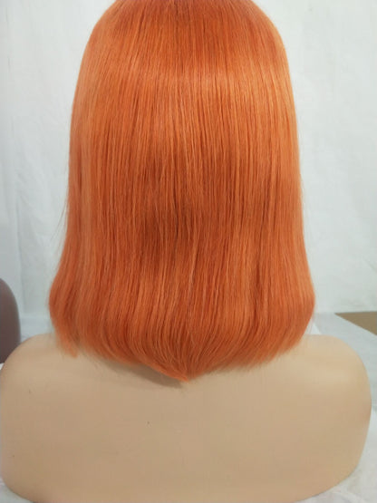orange ombre lace front wig