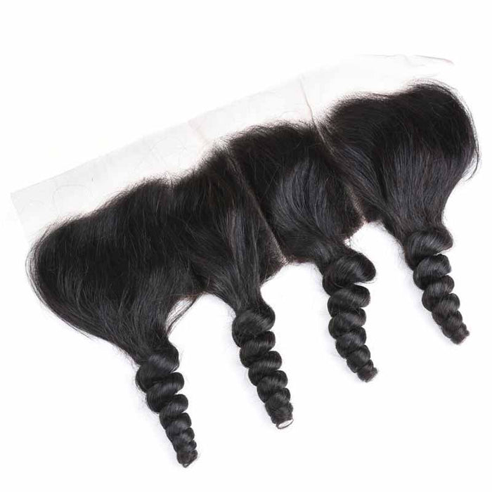 peruvian hair loose wave lace frontal for black women