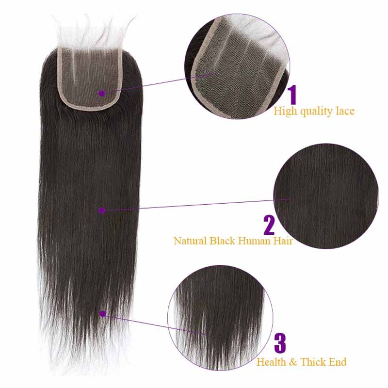 straight lace frontal closure 3 part 