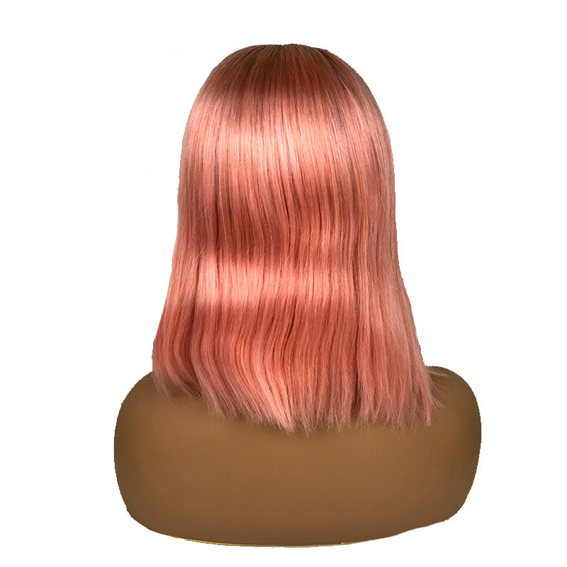  dark pink ombre wig