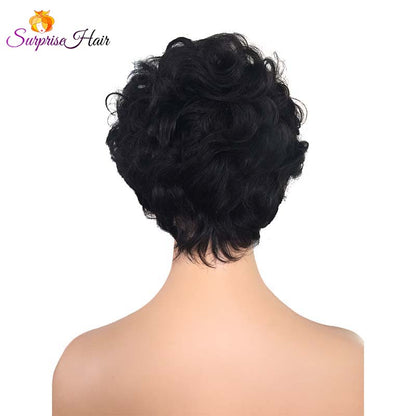 Short curly Pixie Cut Lace Wig wave