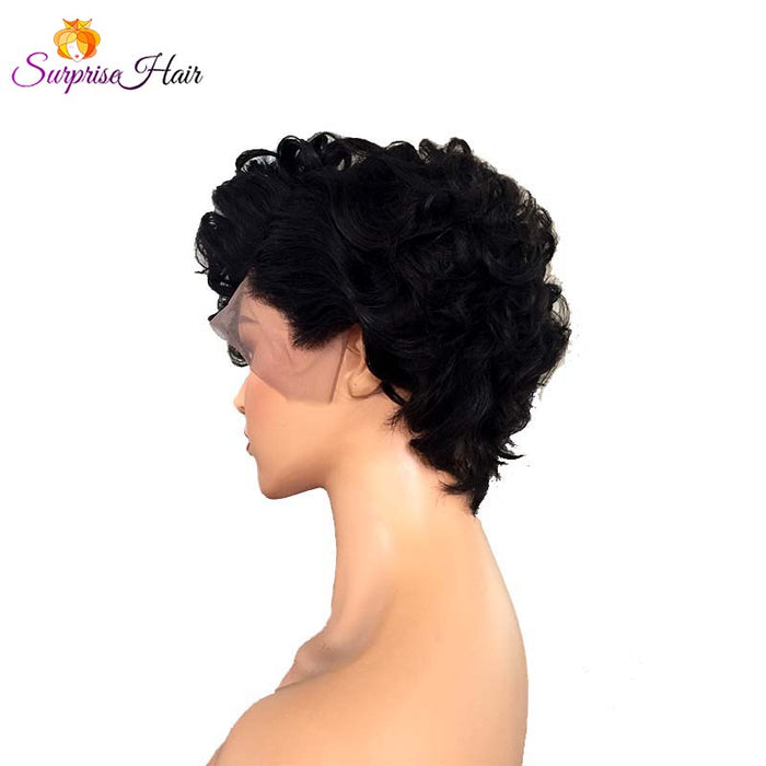Short curly Pixie Cut Lace Wig 