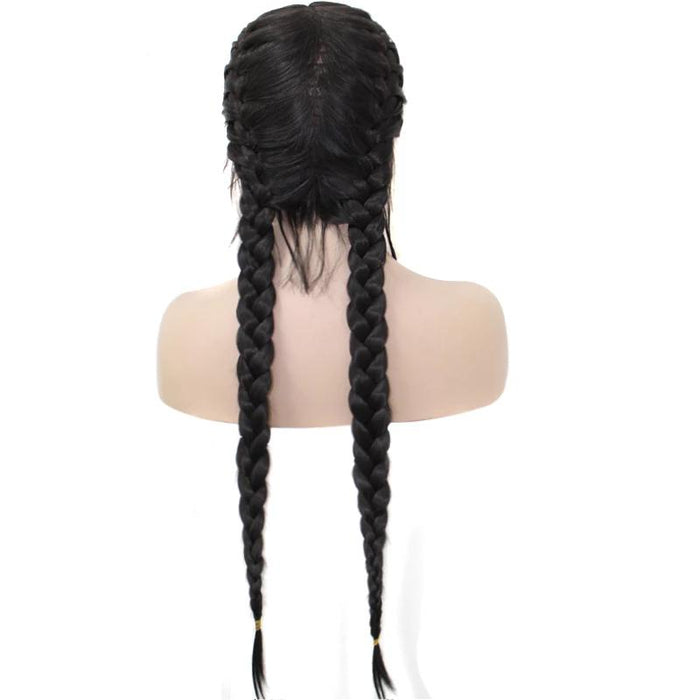 black double braids wig for african american 
