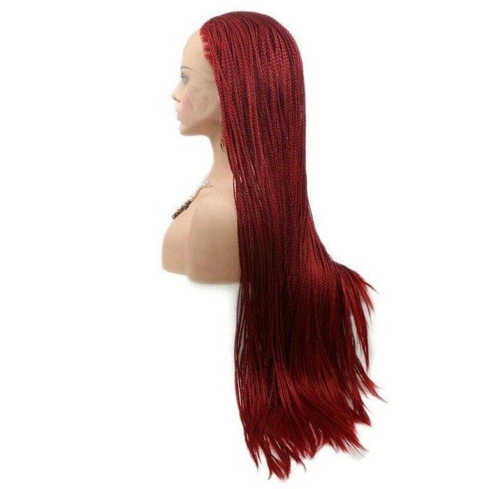 long red braids lace wig for sale 