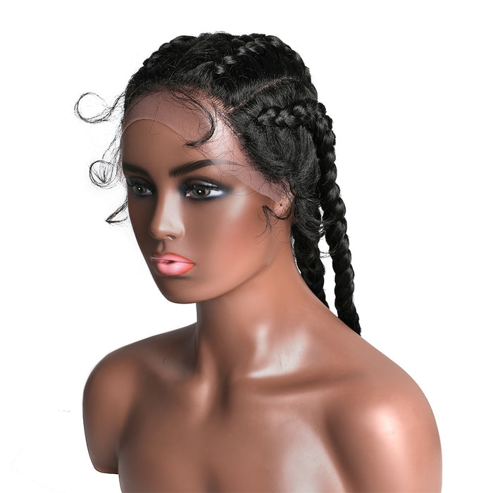Pre Braided Wig 2 Cornrows for black women