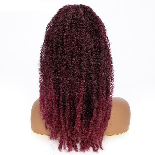 1B/bug ombre red ponytail