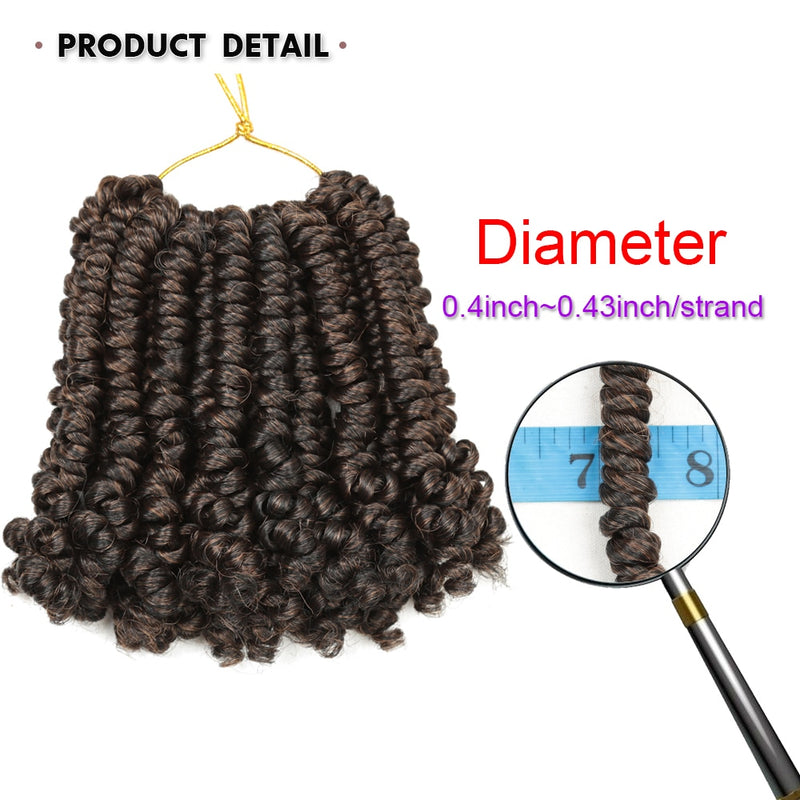 6Inch Bomb Passion Twists  Crochet Braids Synthetic Braiding Hair