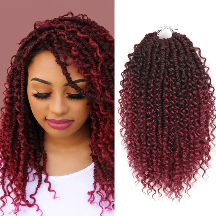 Short Curly Passion Braids Crochet Braids Synthetic Braiding Hair Extension