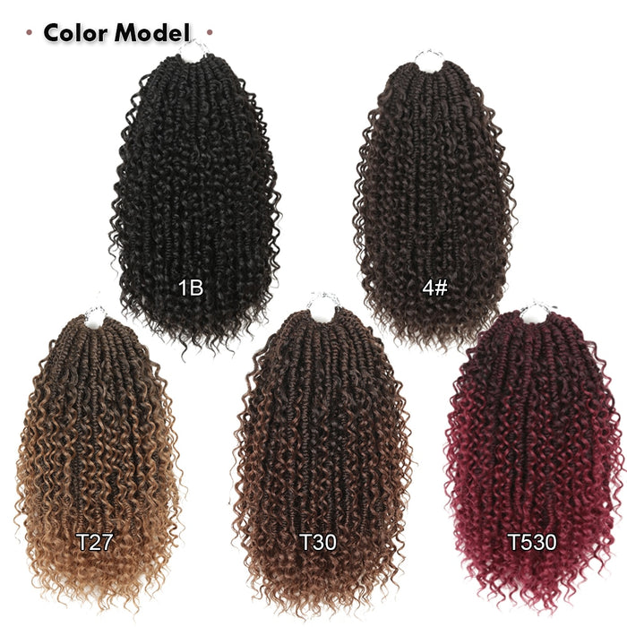 Short Curly Passion Braids Crochet Braids Synthetic Braiding Hair Extension