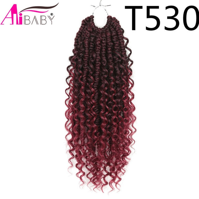 Short Curly Passion Braids Crochet Braids Synthetic Braiding Hair Extension