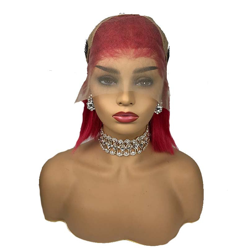  red lace front wig bob