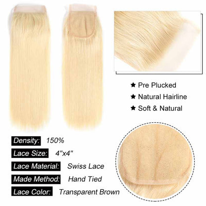 straight closure 613 color 