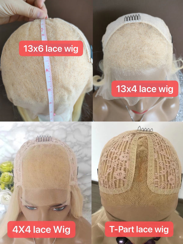 #613 Color Deep Wave Full Lace Wig Blonde Human Hair Surprisehair