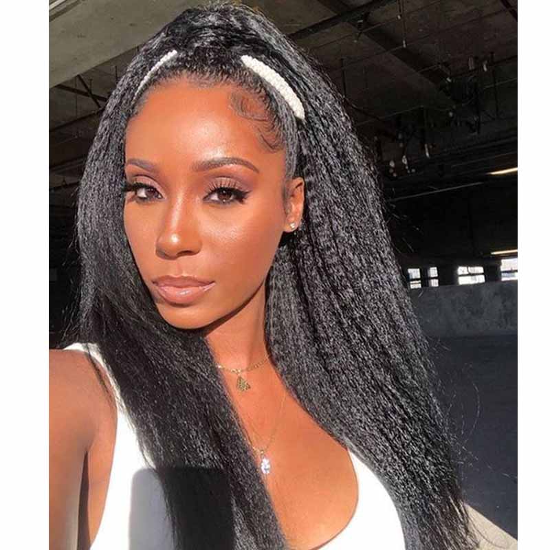 synthetic kinky straight ponytail for black women