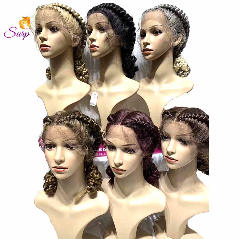 two cornrow braided wig for black women