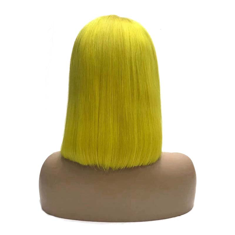 yellow bob wig